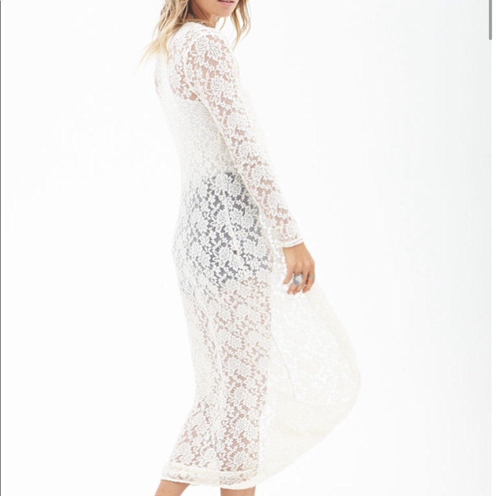 lace dress / cardigan
